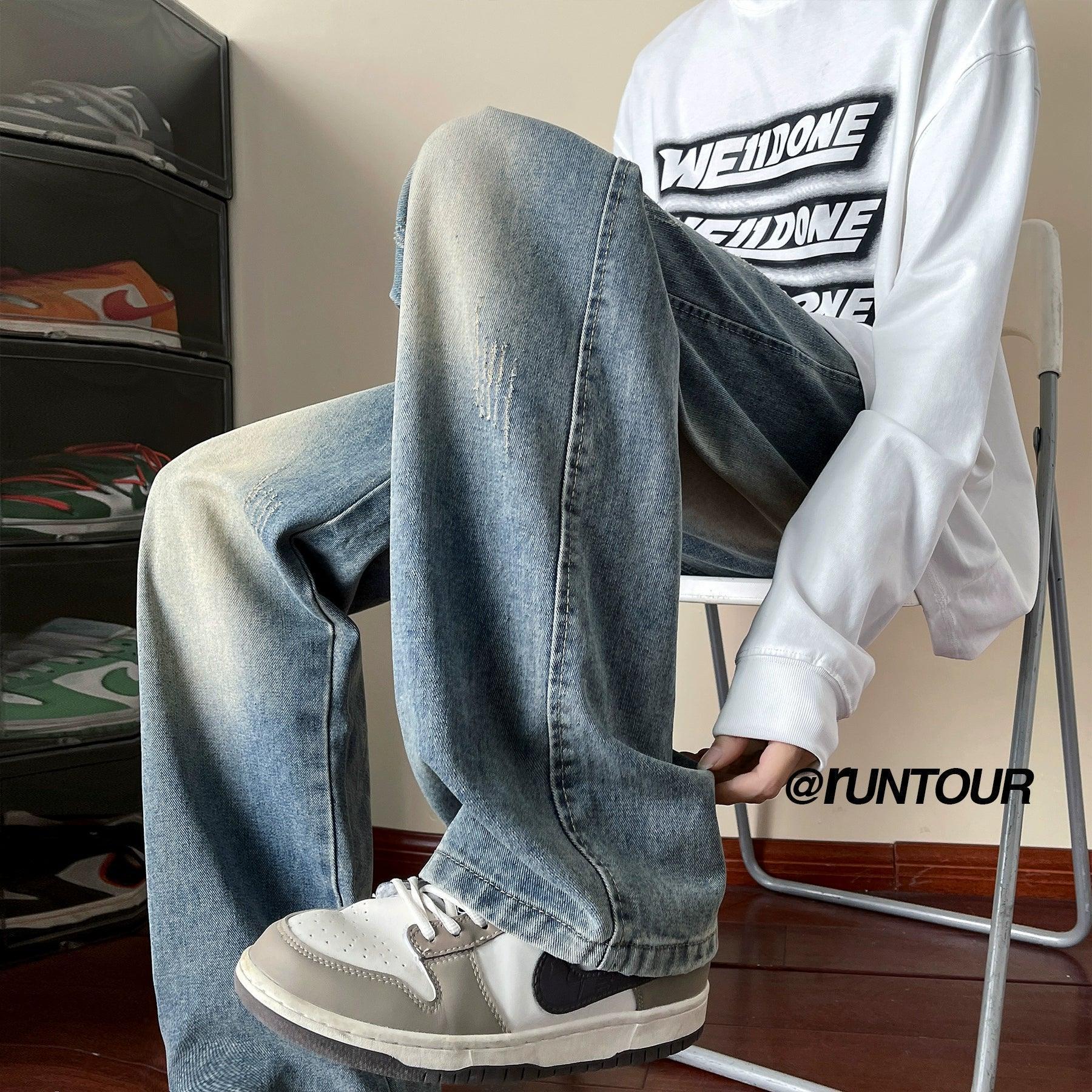 Retro Vibe Denim Pants – High Street Cat Claw Straight Jeans - ClubOn