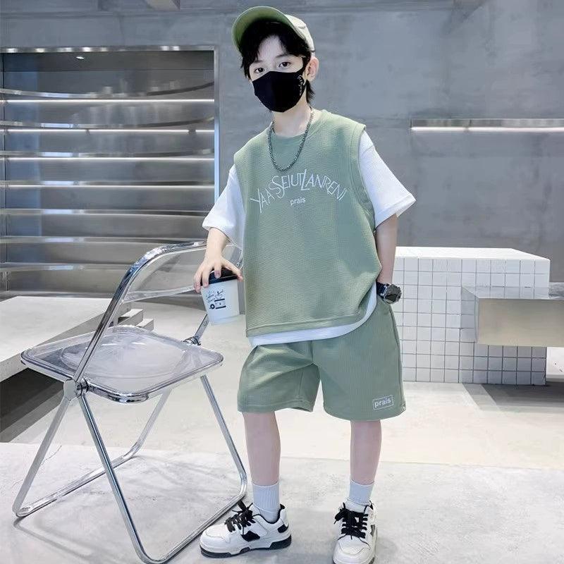 Boys Summer Two-Piece Suit – Trendy Street Style - ClubOn