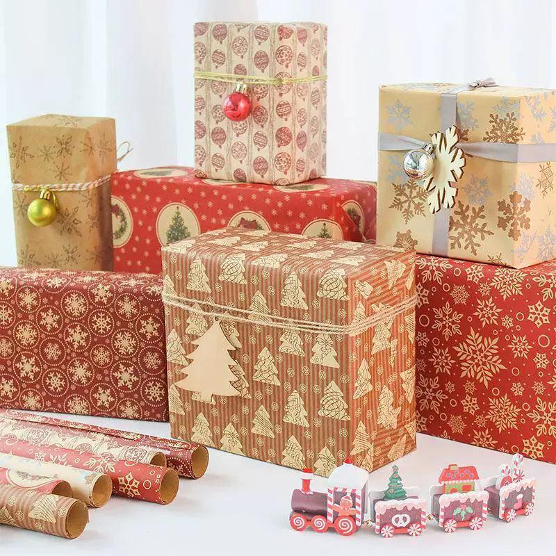 Kraft Christmas Wrapping Paper – Eco-Friendly Gift Packaging - ClubOn