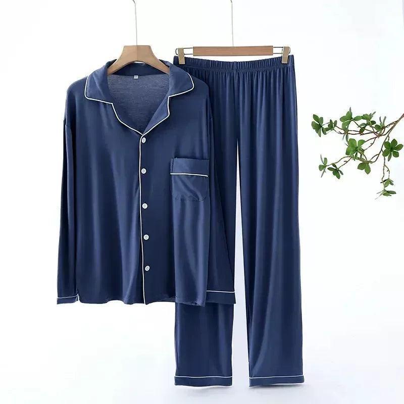 Men's Trouser Pajama Set - Long Sleeve for Spring & Autumn - ClubOn