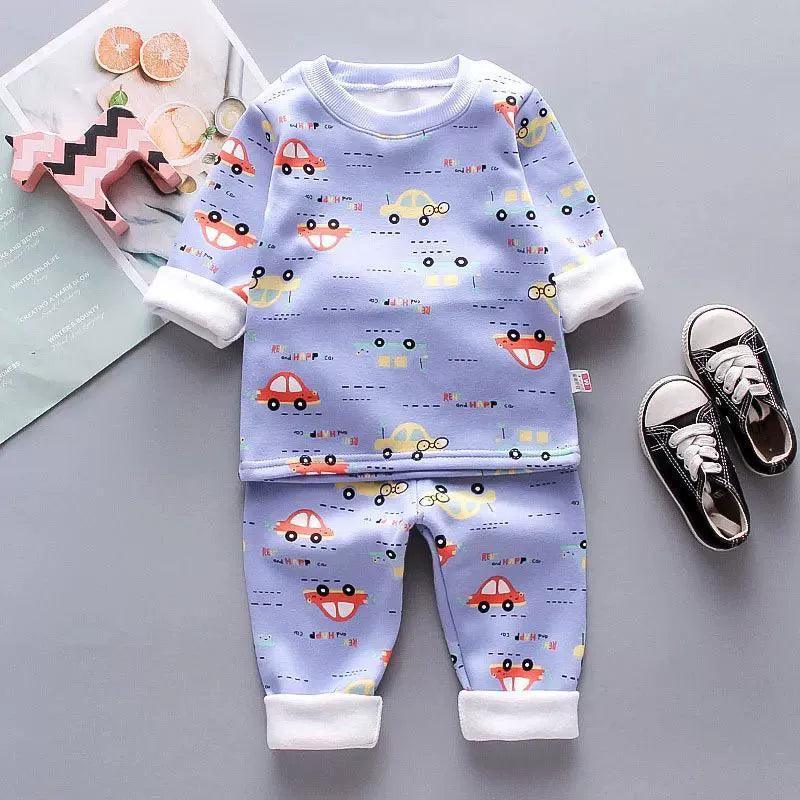 Cartoon Baby Pajamas - Winter Warm Boys Sleepwear for Kids - ClubOn