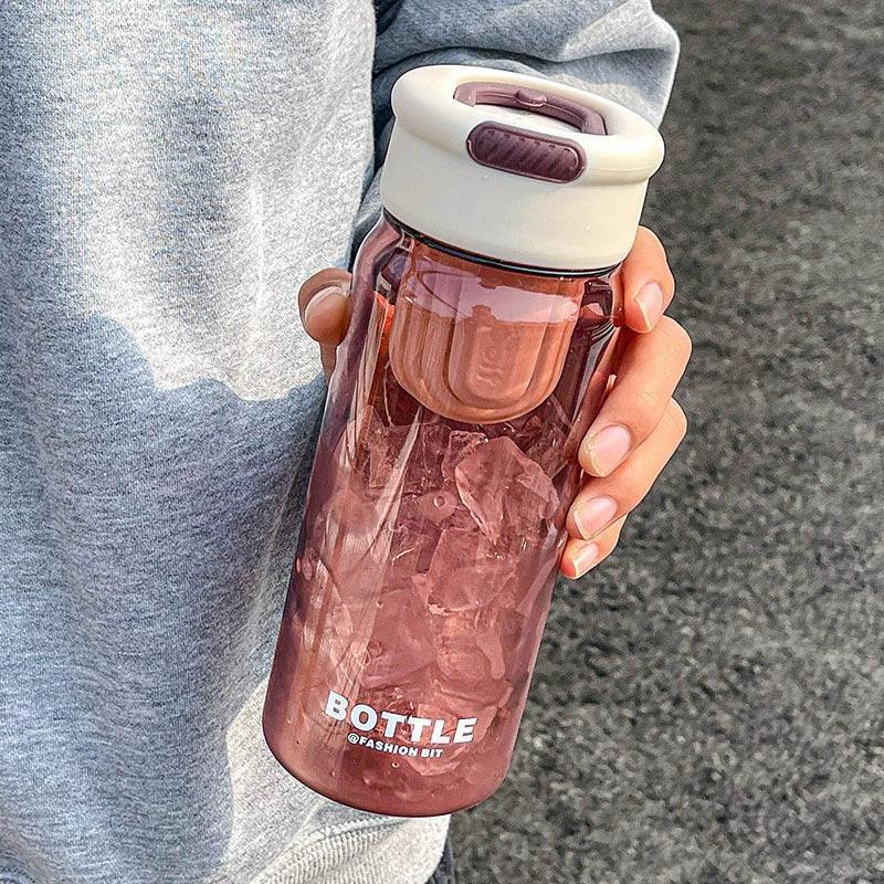 Plastic Water Bottle 650ml Drink Cup, Tea & Water Separation Bottle - ClubOn