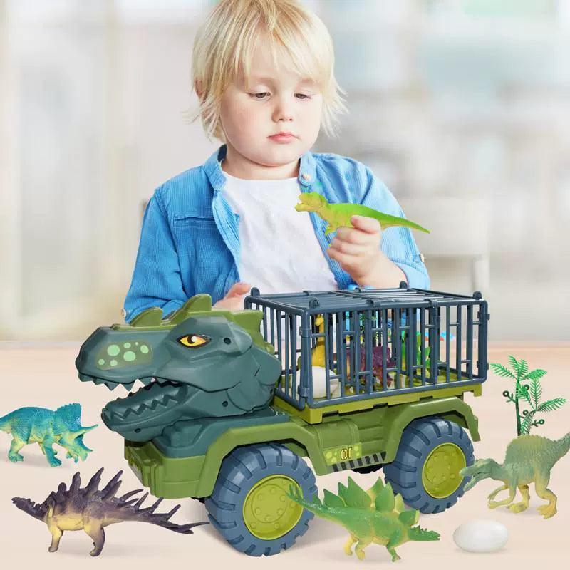 Big Dinosaur Transport Car Toy – Kids Dump Truck with Dino Theme - ClubOn