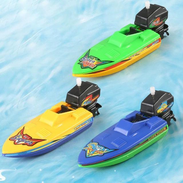 Wind-Up Speed Boat Bath Toy – Fun Shower Toy for Kids - ClubOn