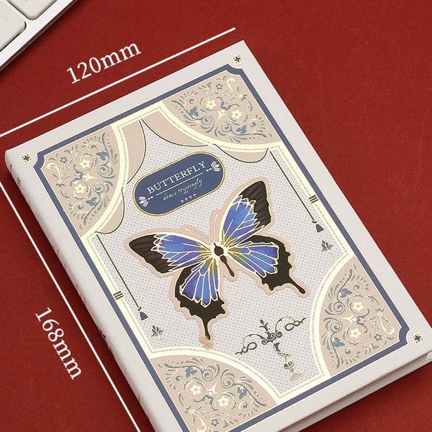 Retro Gothic Style Butterfly Notebook – Hot Stamping Chinese Literary Design - ClubOn
