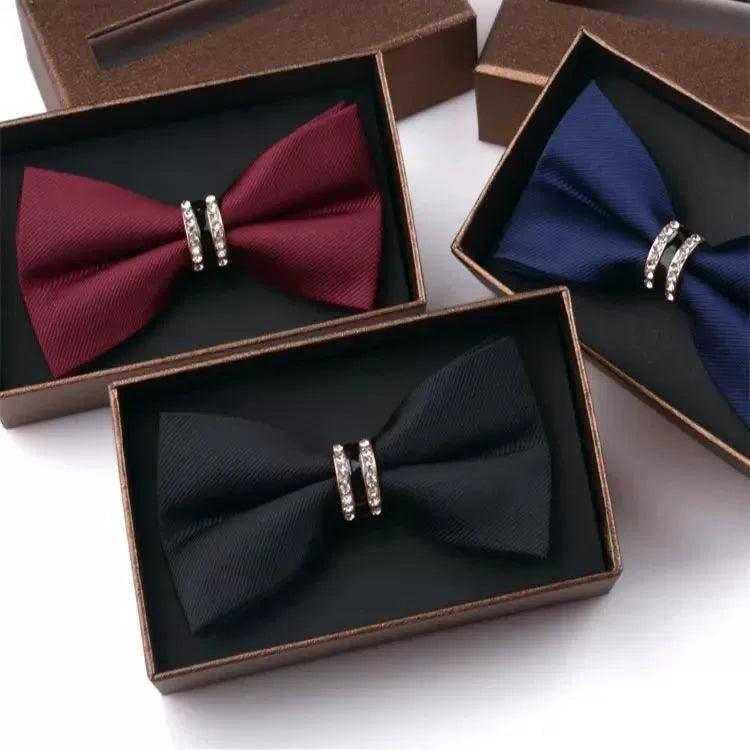 British Men's Bow Tie - Formal Wedding Tie Double - ClubOn