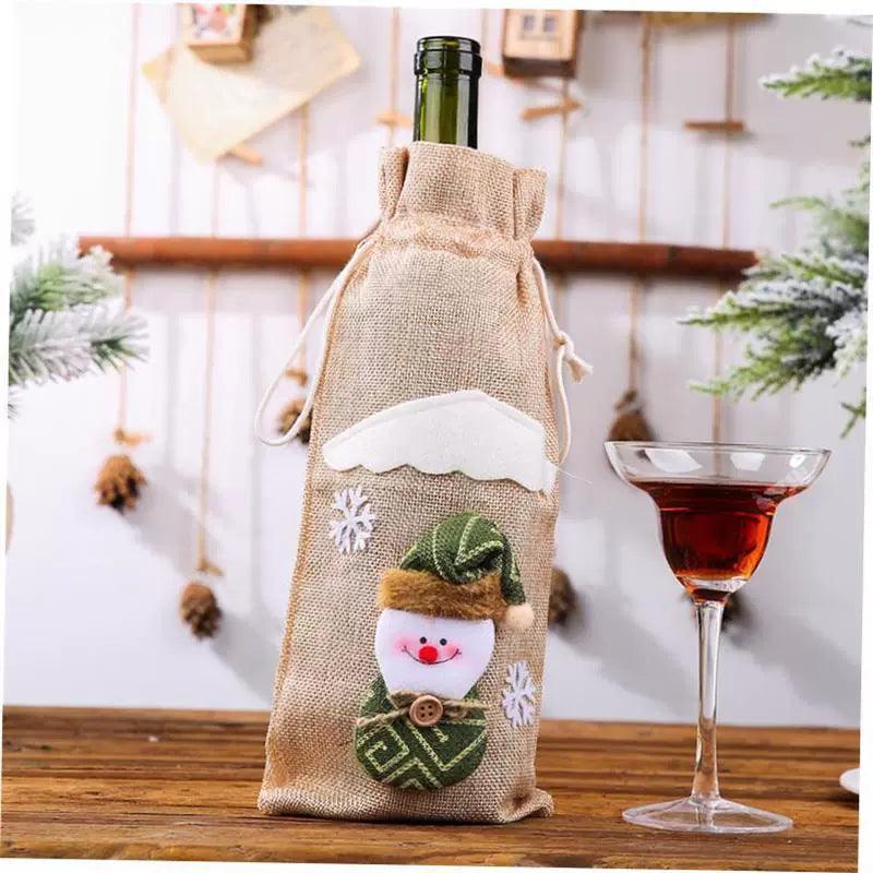 Christmas Wine Bottle Decoration Set | Festive Wine Bags - ClubOn