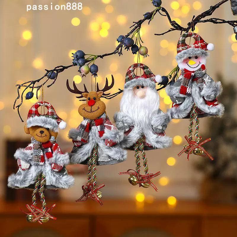 Santa Claus with Bells – Fabric Christmas Tree Decorations - ClubOn