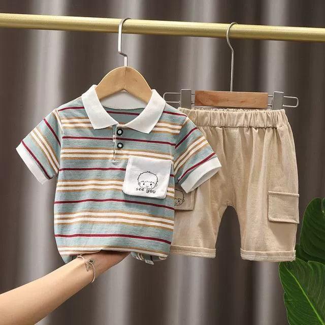 Cotton T-Shirt & Shorts Set for Baby Boys – Comfortable Summer Outfit - ClubOn