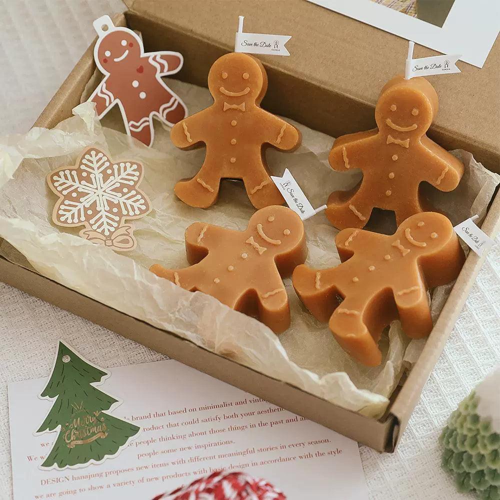 Gingerbread Man Christmas Scented Candle – Aromatherapy Decor - ClubOn