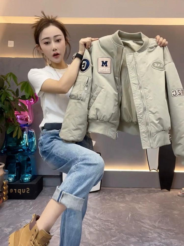 2024 Women’s Quilted Baseball Jacket - ClubOn