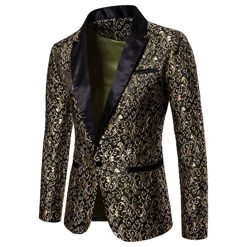 Men's Floral Party Dress Suit - Stylish Dinner Jacket Wedding Suit - ClubOn