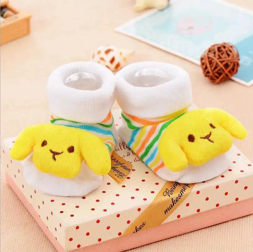Baby Socks Toy Slippers – Newborn Accessories for Boys & Girls - ClubOn