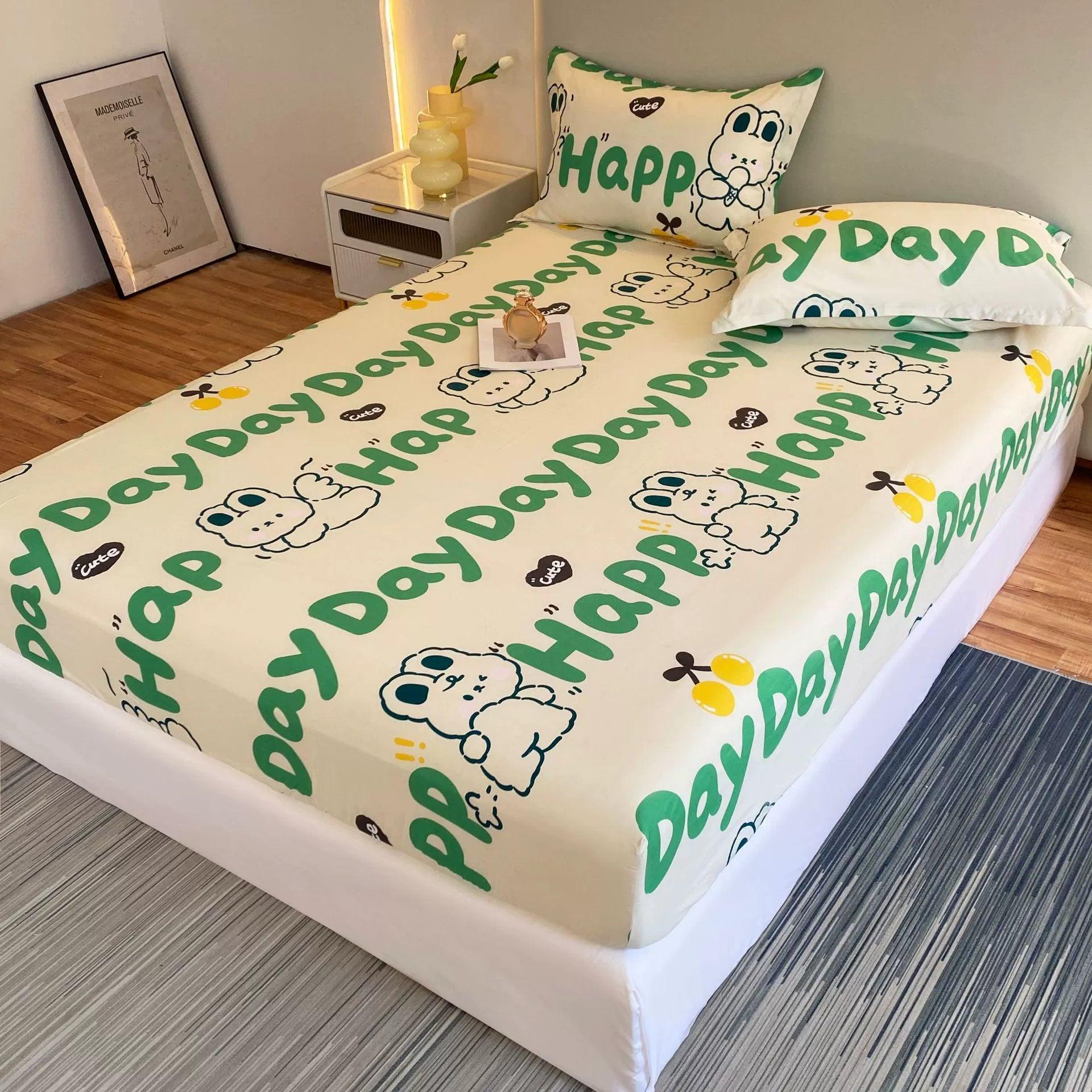 King Size Bed Sheets with Fitted Sheet & Pillowcases - ClubOn