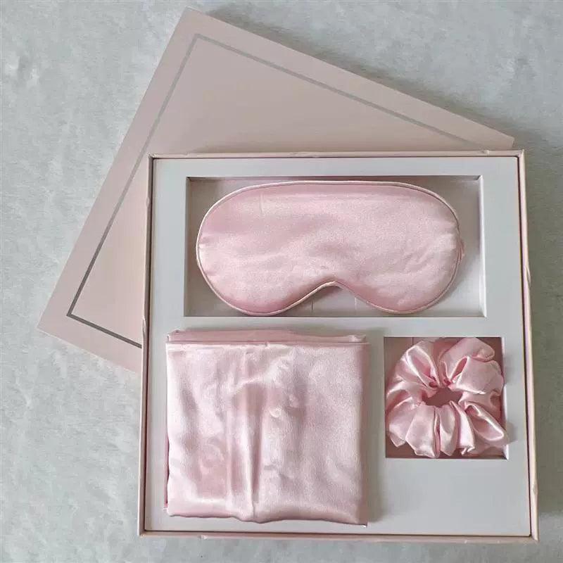 MANITO SleepingBeauty Gift Box – Hyaluronic Acid Pillowcase, Eye Mask, Hair Ring, Mulberry Silk - ClubOn