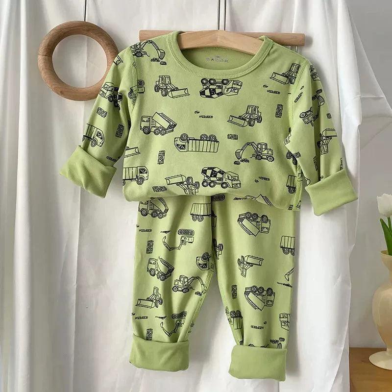 Winter Kids' Cartoon Pajama Set - Top & Pant for Boys & Girls - ClubOn