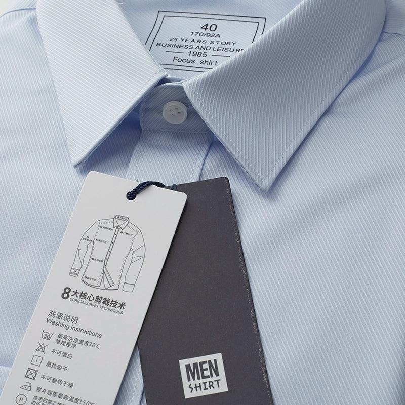 White Shirt for Men - Long-Sleeved & Short-Sleeved Slim Fit Business Casual & Wedding Shirt - ClubOn