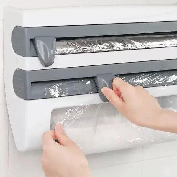 Plastic Wrap Storage Box – Cling Film Organizer & Dispenser - ClubOn