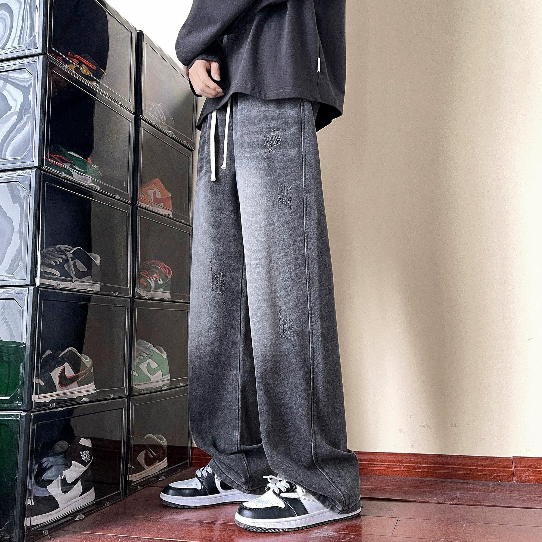 Retro Vibe Denim Pants – High Street Cat Claw Straight Jeans - ClubOn