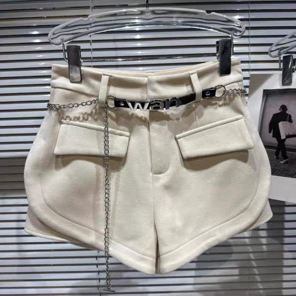 Girls' Woolen Shorts – Stylish Staggy Waist for Autumn & Winter - ClubOn