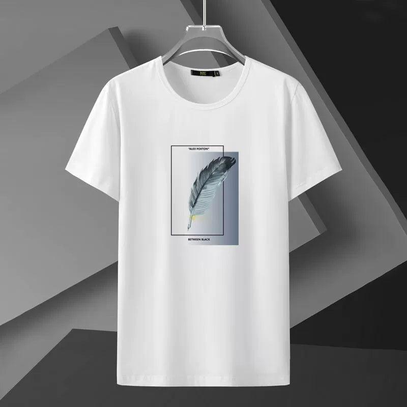 Men's Large Size Short-sleeve T-shirt | Loose Fit Pure Cotton - ClubOn