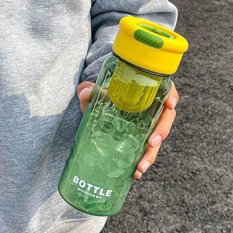 Plastic Water Bottle 650ml Drink Cup, Tea & Water Separation Bottle - ClubOn