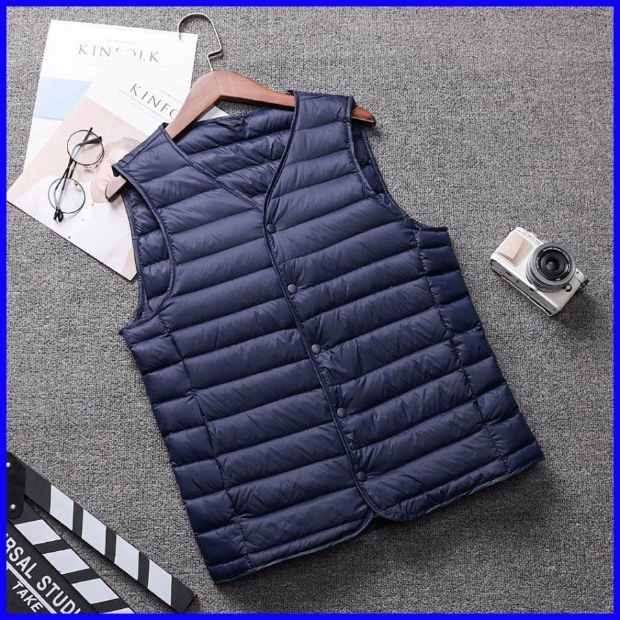 Men’s Waistcoat Down Vest Jacket – Sleeveless Winter Coat - ClubOn