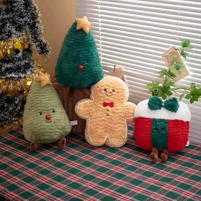 Small Christmas Tree Gift Box – Gingerbread Man Doll Holiday Decor - ClubOn