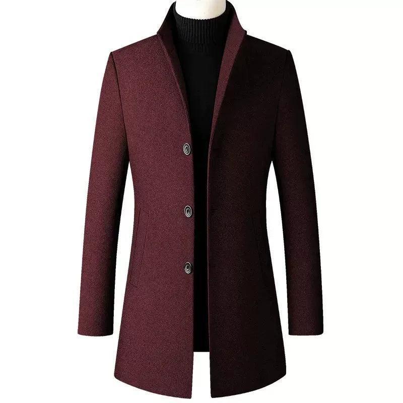Solid Color Stand-Up Collar Slim Jacket – Stylish Men's Jacket - ClubOn