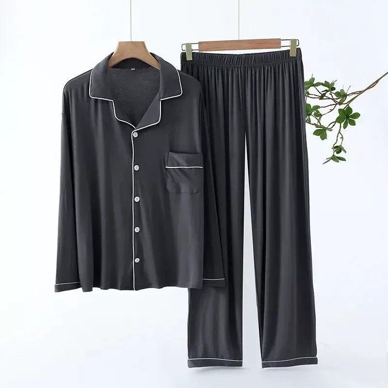Men's Trouser Pajama Set - Long Sleeve for Spring & Autumn - ClubOn
