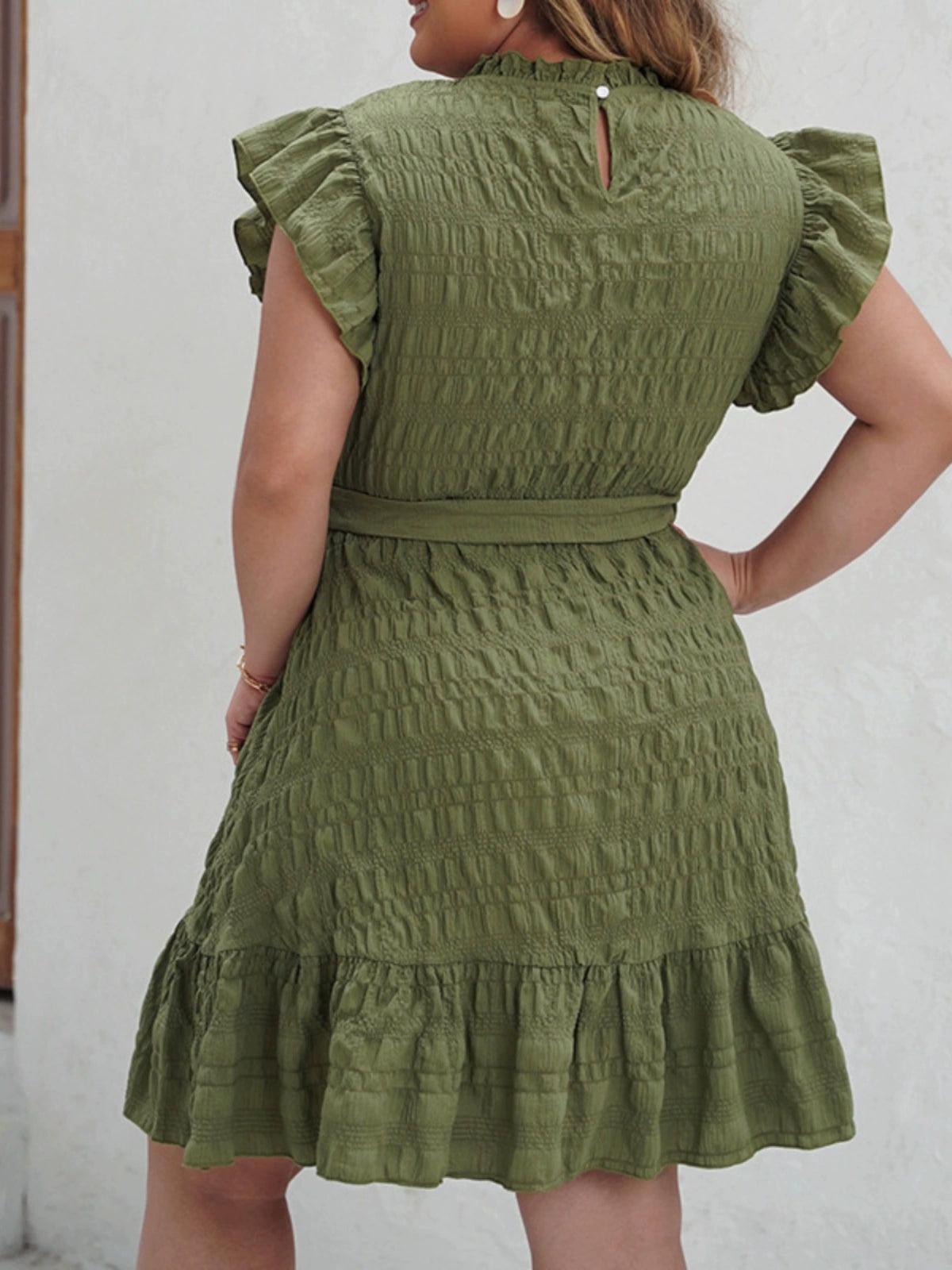 Plus Size Pleated Slim Dress - XL-4XL Women's Skirt for Spring & Summer - ClubOn