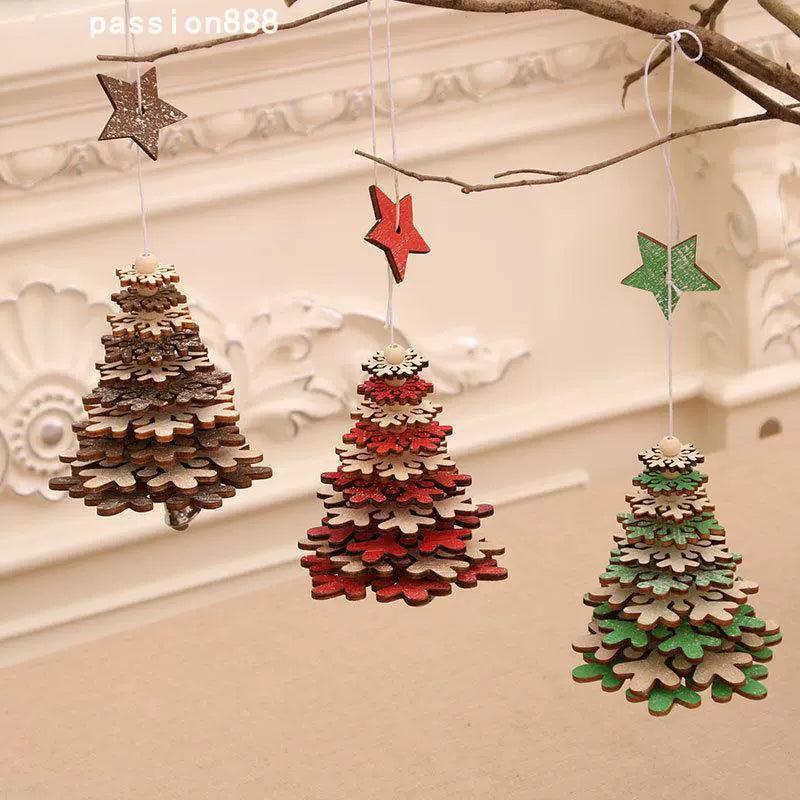 Christmas Decorations - Wooden Bell Pendants for Festive Gifts - ClubOn