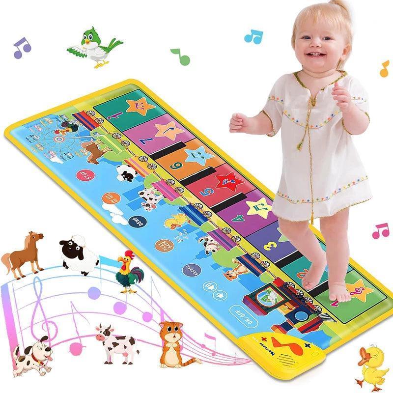 Floor Piano Mat for Toddlers - Music Sound Baby Toy for Ages 1-3 - ClubOn