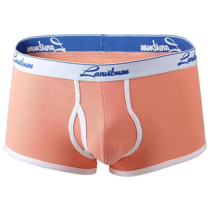 Men's Quick-Drying Cotton Boxer Briefs - Fashionable Mid-Waist, Breathable - ClubOn