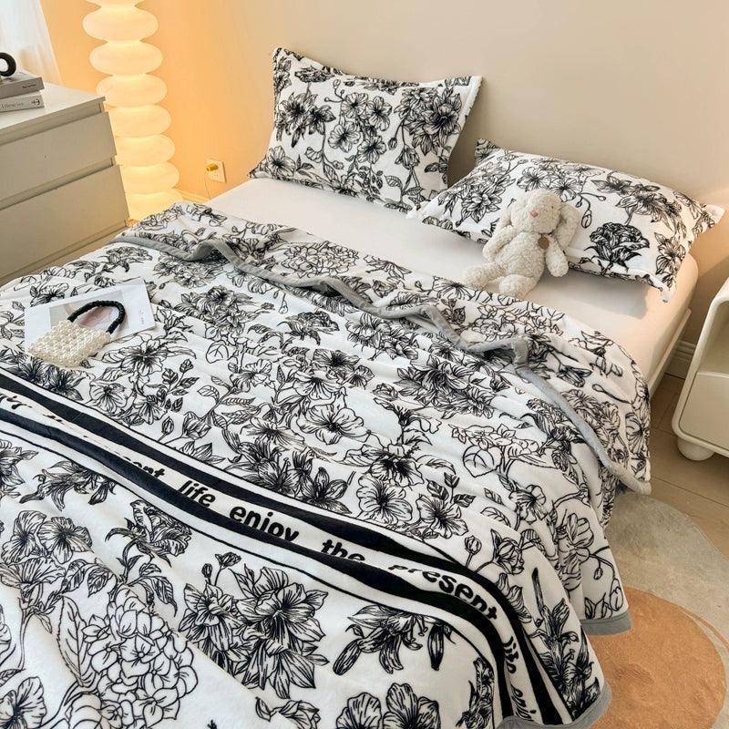 Milk Fleece Blanket – Winter Flannel & Coral Fleece Plus Velvet Nap Throw - ClubOn