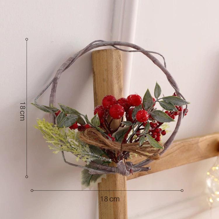 American Style Christmas Wreath Pine Needle Vine Decoration | Holiday Door Decor - ClubOn