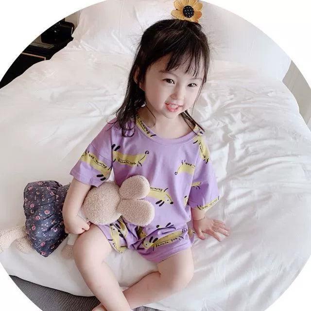 Summer Girls' Pajama Set - Short Sleeve for Kids - ClubOn