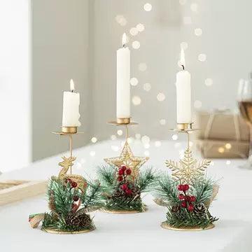 Christmas Tree Pinecone Decoration | Candlestick Holder Tray - ClubOn