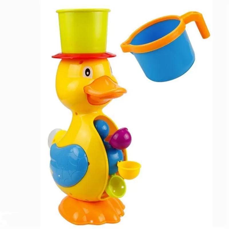 Kids Shower Bath Toys – Cute Yellow Duck & Elephant Waterwheel - ClubOn