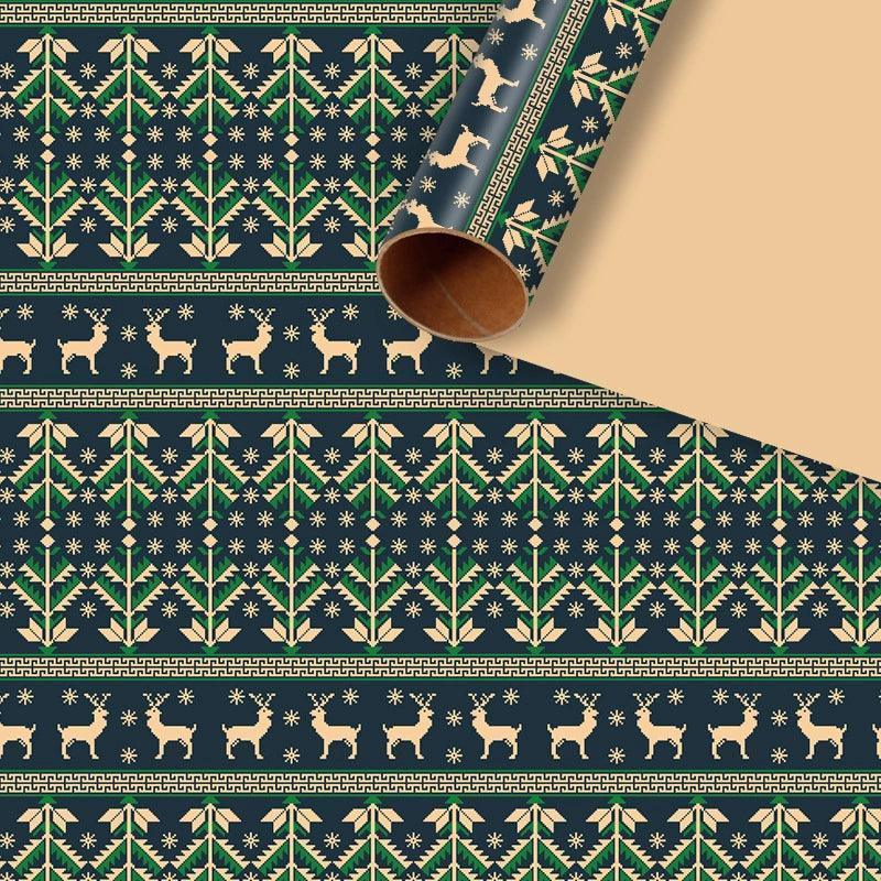 10pcs Christmas Gift Wrapping Paper – 70x50cm Festive Design - ClubOn