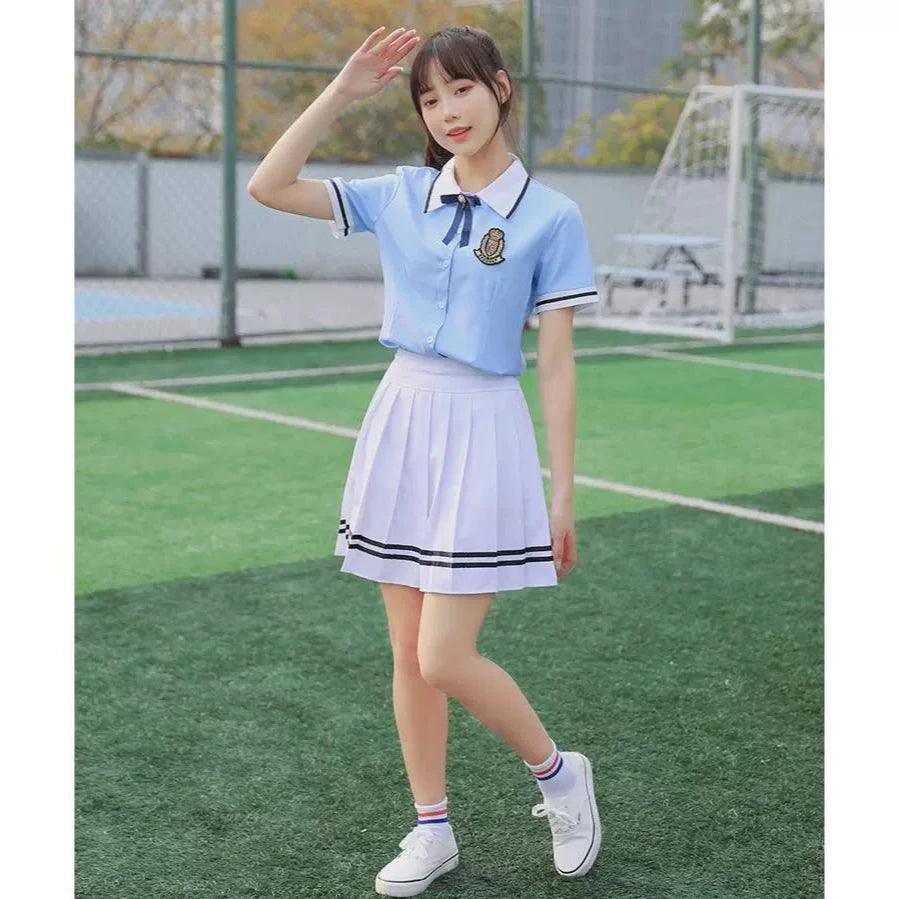 Short-Sleeved College Style Class Suit – School Uniform - ClubOn