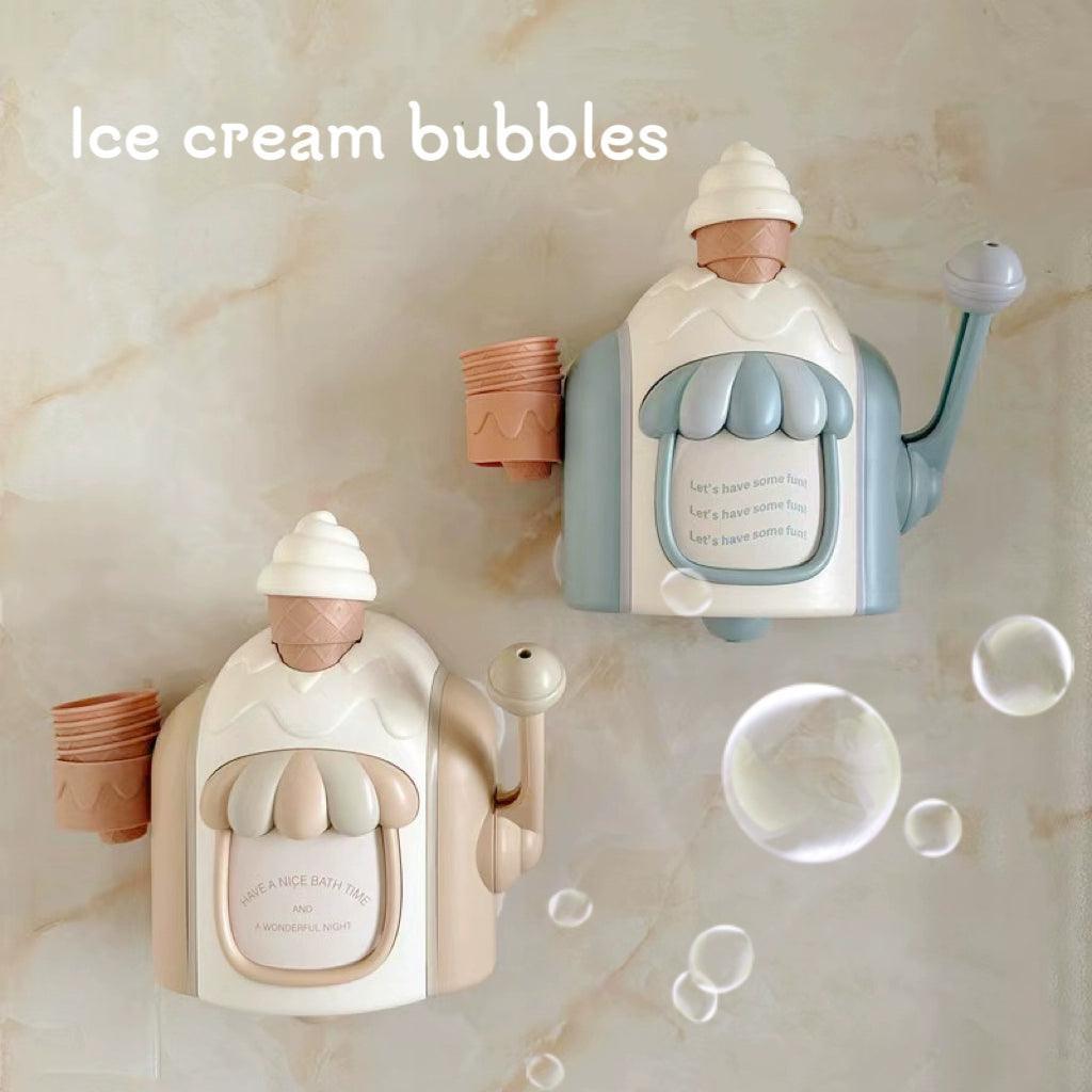 Korean INS Simulation Ice Cream Bubble Maker – Children's Water Toy for Baby Bath Fun - ClubOn