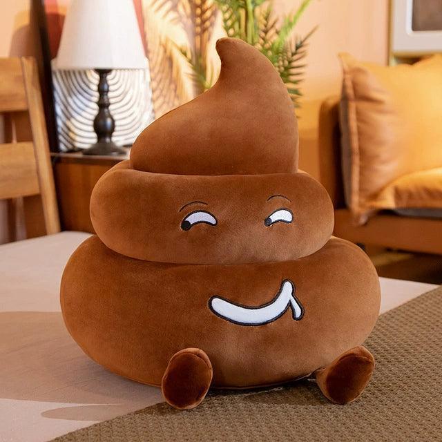 25CM Lovely Brown Smiley Pillow – Plush Cushion for Home Decor - ClubOn