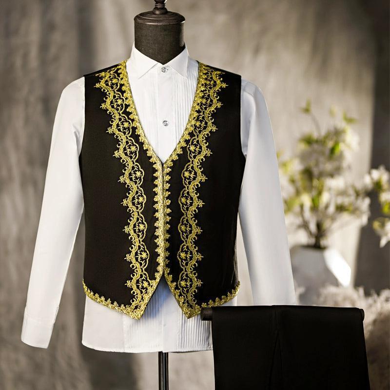 Men's Palace Retro Long Dress – European Drama Prince Stage Costume - ClubOn