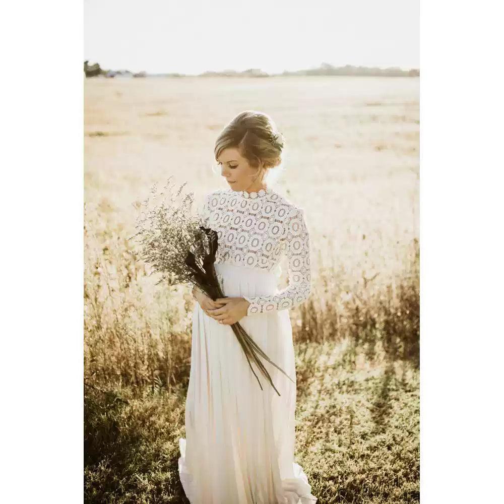 Women’s Lace Patchwork Linen Fluttering Skirt - ClubOn