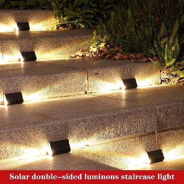 Solar Stair Lights Outdoor – 2-Sided Step Lighting - ClubOn