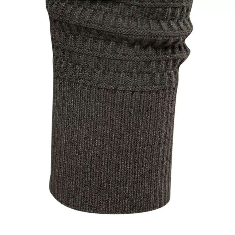 Men's Business Sweater Knit - High Quality Cardigan Stand Collar Sweater - ClubOn