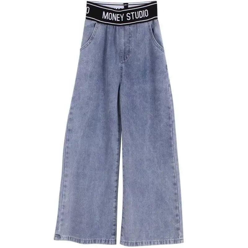 Spring Kids' Loose Denim Jeans – Stylish Pants for Girls - ClubOn