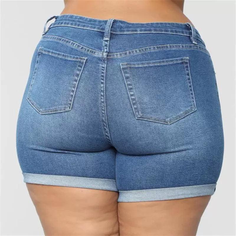 Summer Plus Size Fat Short Jeans - Women's Pants - ClubOn