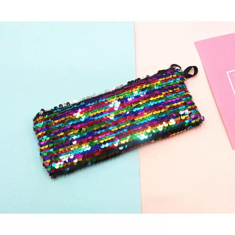 Sequin Pencil Case - Flash Sequin Pen Bag for School Supplies - ClubOn